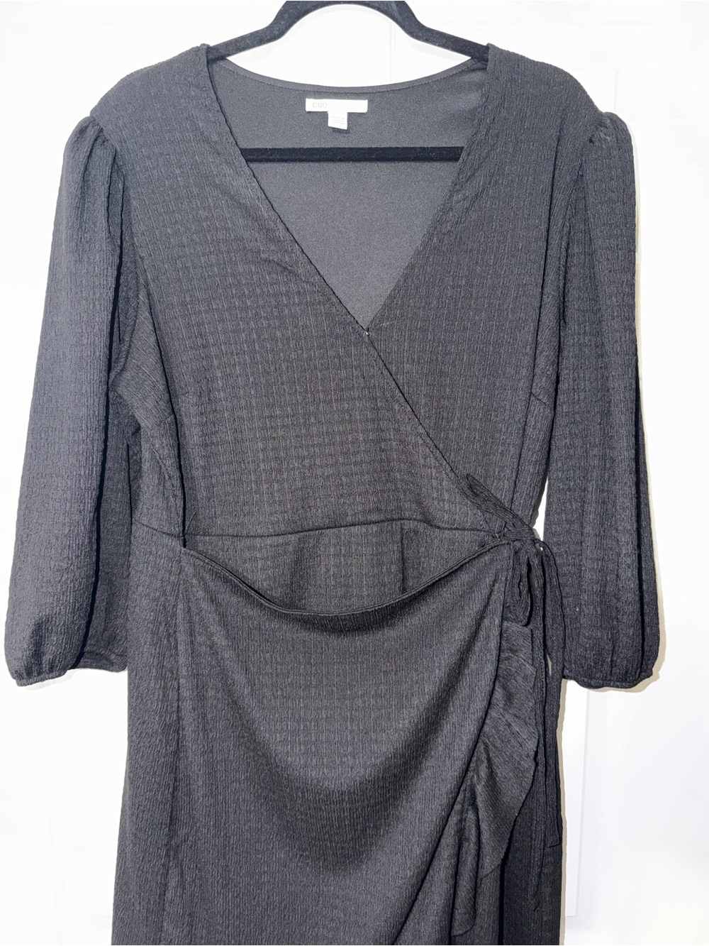 Black wrap dress